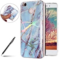 Uposao Funda para Xiaomi Redmi 4X Mármol Funda Suave TPU Gel Cascara Elegante Glitter Brillante Brillo Purpurina Case…